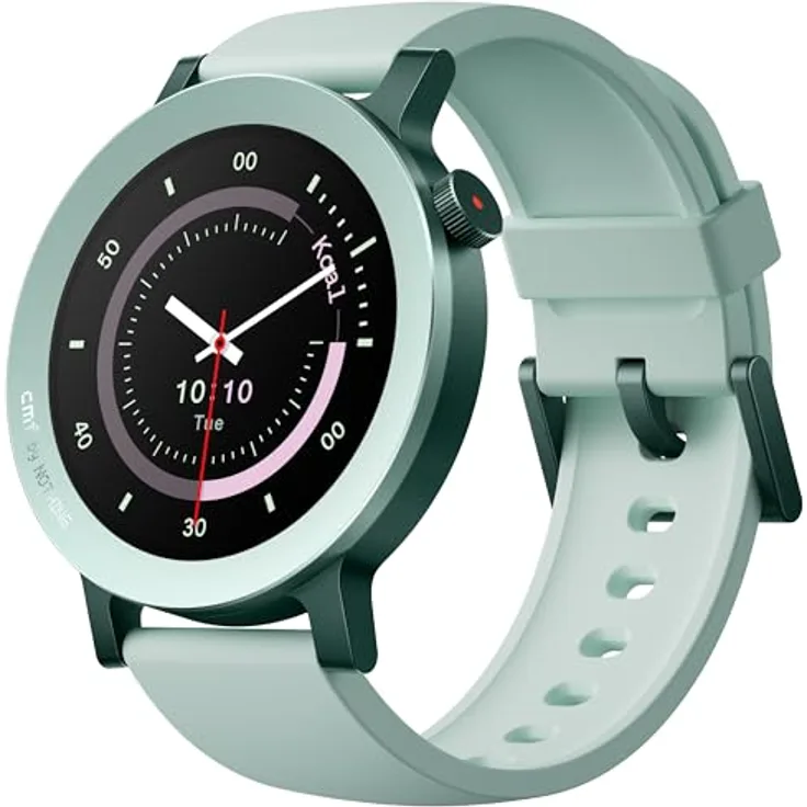 CMF BY NOTHING Watch 3 Pro – Smartwatch 1,43" AMOLED, 13 Tage Akku, Dual-GPS, Bluetooth-Anrufe mit KI-Rauschunterdrückung, Herzfrequenz- & Schlaftracking – hellgrün