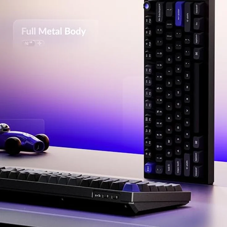 Keychron Q6 HE, Kabelgebundene Hall-Effekt-Tastatur mit Hot-Swap-fähigen Schnellauslöser-Magnetschaltern, 8000 Hz Polling-Rate, Full-Size Layout, Aluminium, Custom RGB, Schwarz für Mac, Windows, Linux – Bild 5