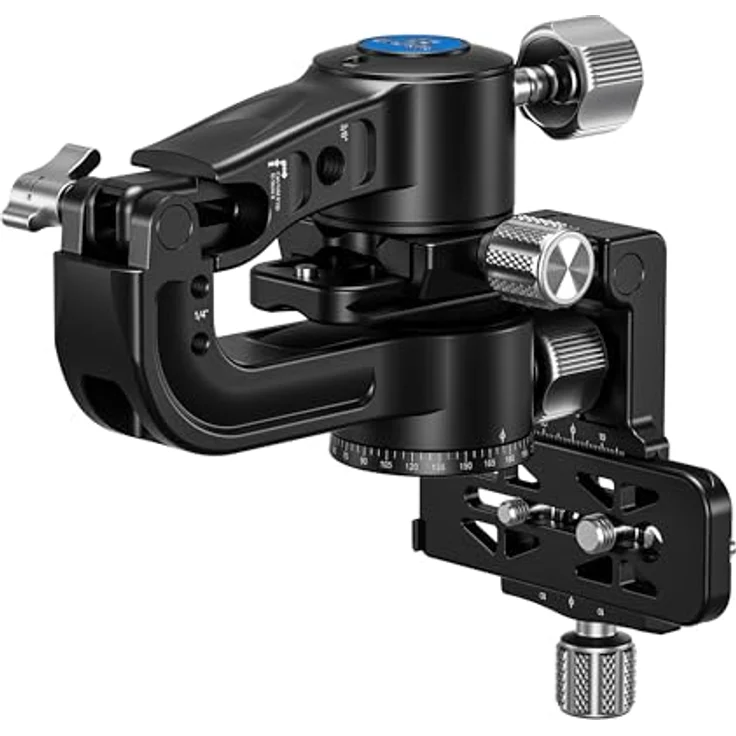LEOFOTO 2-Wege-Neiger PG-2S Gimbal, Ideal für Tier- und Sportfotografie, Arca-Swiss-Standard, schwarz – Bild 5