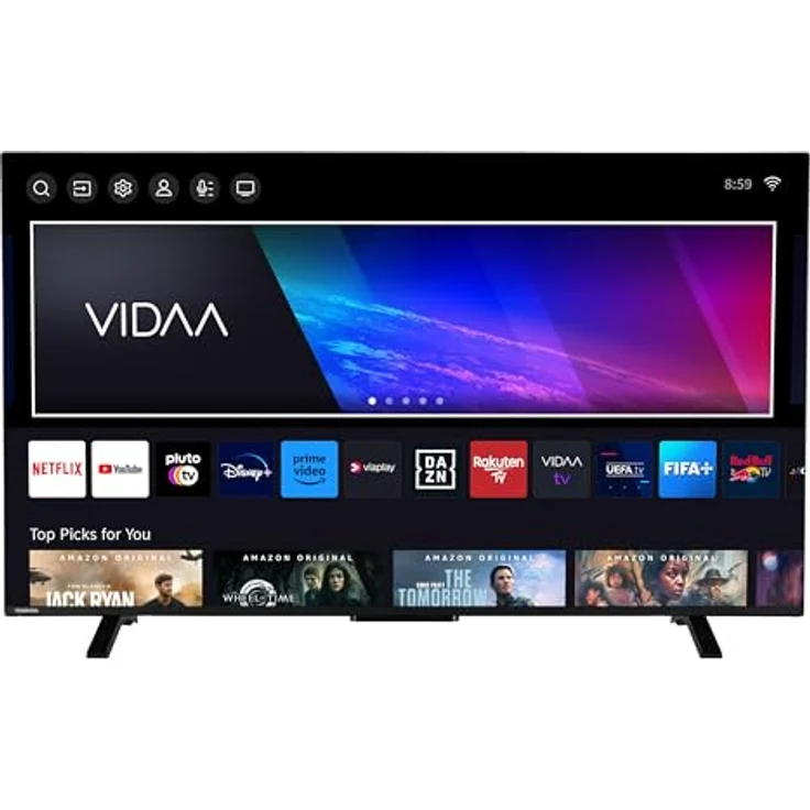Toshiba 55QV2363DAW 55 Zoll QLED Fernseher/VIDAA Smart TV (4K UHD, HDR Dolby Vision, Triple-Tuner, Bluetooth, Dolby Audio) [2024] – Bild 1