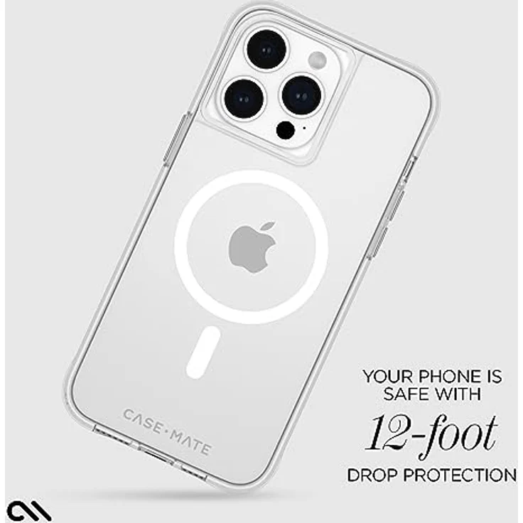 Case-Mate Tough Clear Mag-Safe Case Schutzhülle kompatibel mit Apple iPhone 15 Pro Max Hülle Durchsichtig (Recyceltes Material, 4,5 m Fallschutz, Integrierter Mag-Safe-Ring) - Transparent – Bild 3