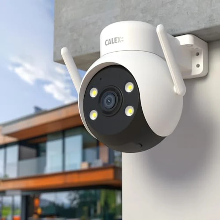 CALEX Smart Security Sicherheitskamera PTZ 2K, Outdoor-Kamera mit 355° Schwenk, Nachtsicht, 2-Wege-Audio & App-Steuerung, wasserdicht IP65 – Bild 2