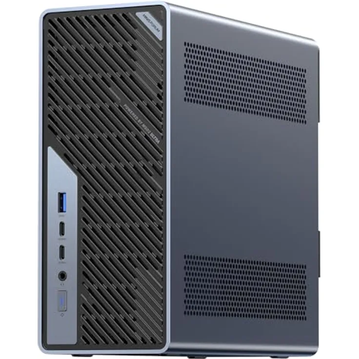 MINIS FORUM MS-02 Ultra Mini PC, Core Ultra 9 285HX (24C/24T bis 5,5 GHz), 4x DDR5, 4x NVMe SSD, HDMI/USB4, 2x25G SFP+, 10G RJ45