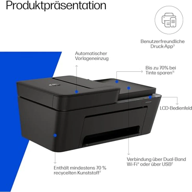 HP DeskJet 4320, Multifunktionsdrucker mit WLAN, Kopierer, Scanner und 3 Monate gratis Instant Ink – Bild 3