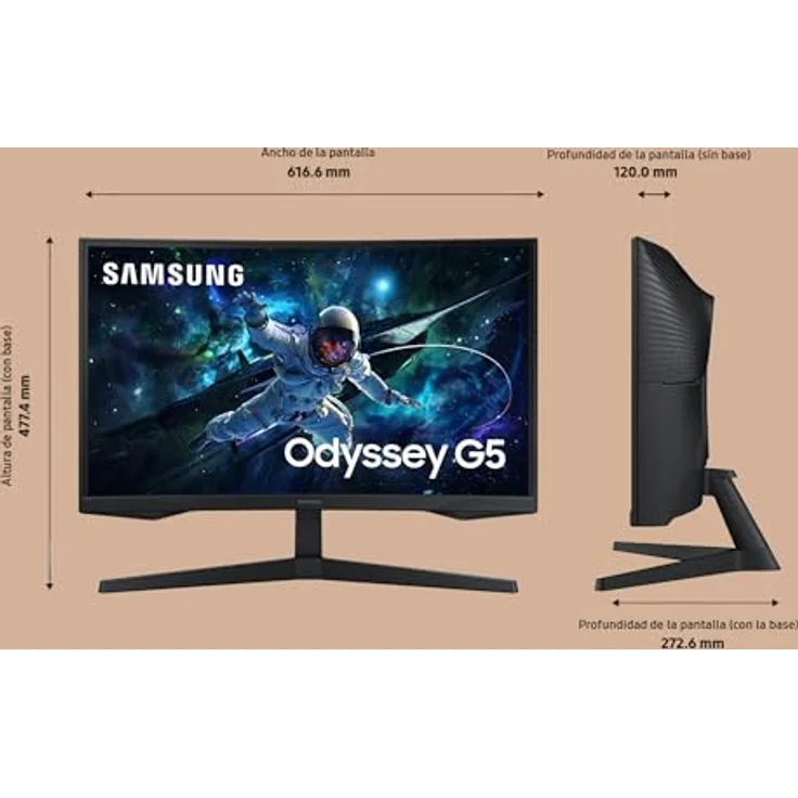Samsung Odyssey S27CG552EU 27 Zoll 2560 x 1440 Dual WQHD LED Schwarz - Schnelle und effiziente Leistung, umfassende Konnektivität

 – Bild 5