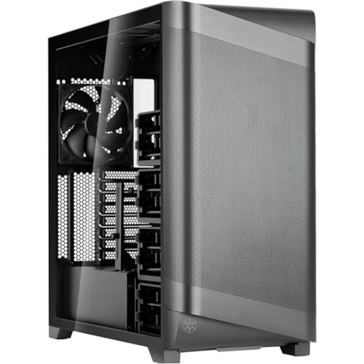 SilverStone Technology SETA A2 - Mid-Tower-Gehäuse mit starkem Luftstrom, schwarz – Bild 1