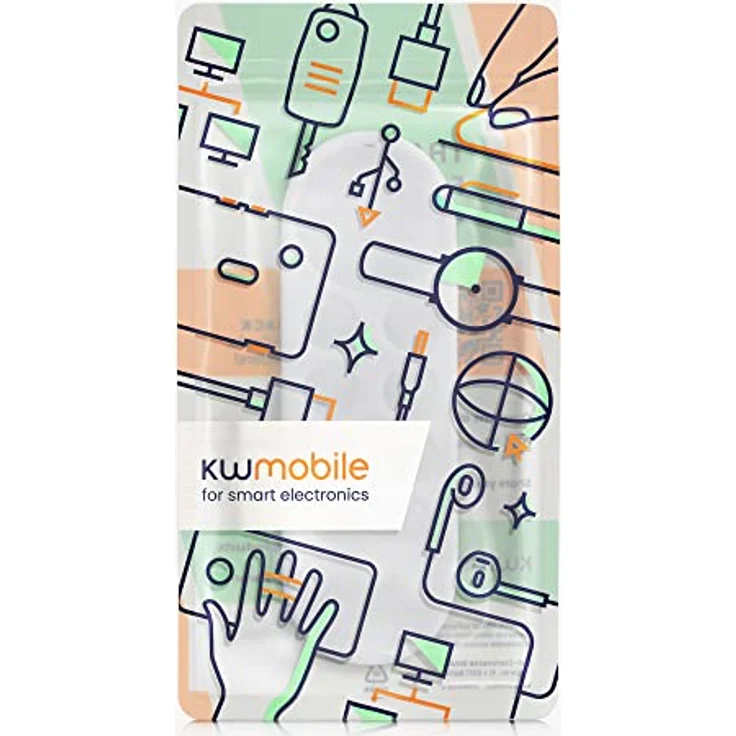 kwmobile Hülle Fernbedienung kompatibel mit Google Chromecast 2020 4K / Chromecast 2022 HD - Weiß, Silikon Case für TV Zubehör – Bild 4