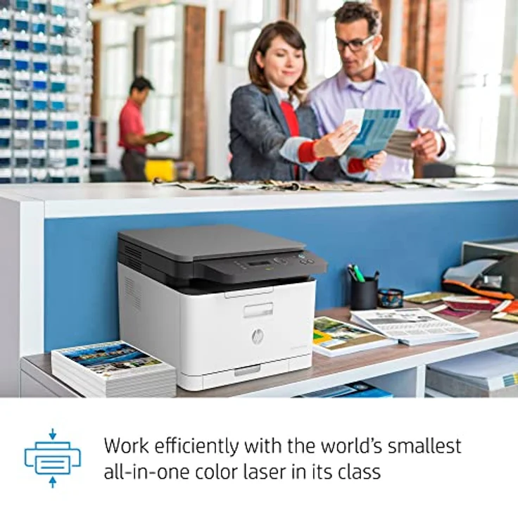 HP Color Laser 178nwg Multifunktions-Farblaserdrucker (Drucker, Scanner, Kopierer, WLAN, Airprint), weiß-grau, 3-in-1 – Bild 5