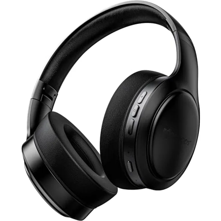 Boompods Headpods Pro2, Kabellose Kopfhörer mit 50 h Akkulaufzeit, drei EQ-Einstellungen und Bluetooth 5.3, Schwarz