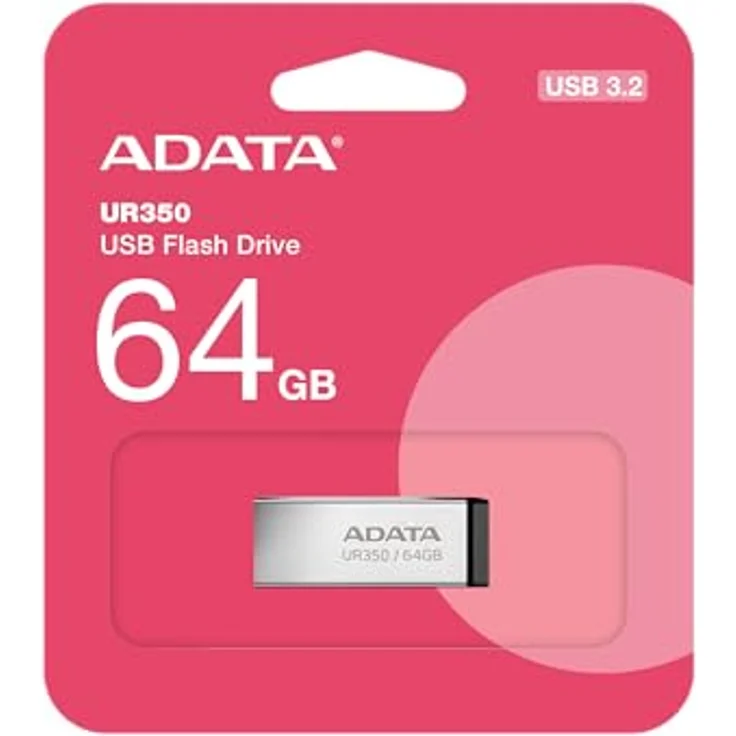 A-Data UR350, USB-Stick mit 64 GB Speicher, USB 3.2 Gen 1, Übertragungsgeschwindigkeit bis zu 100 MB/s, schwarz – Bild 4