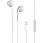 BigBen Connected Lightning-Button-Kopfhörer mit Fernbedienung und Mikrofon, Weiß