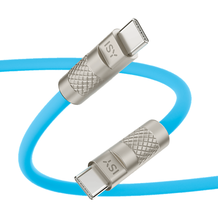 ISY IUC-5300-BL USB-C Kabel, 2 m, blau, Silikon材