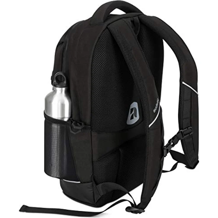 AUDETIC Schulrucksack Mädchen & Jungen Teenager Schwarz - AERO - Ergonomischer Rucksack mit vielen Fächern für Schule & Freizeit - Wasserabweisend – Bild 3