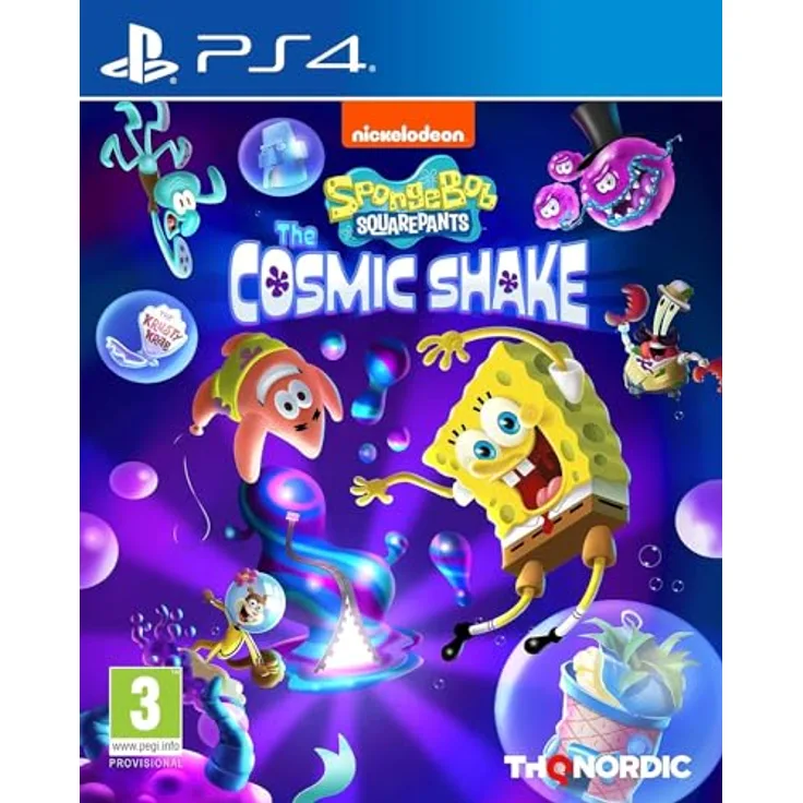 THQ Nordic Spongebob Squarepants The Cosmic Shake, PS4-Spiel mit neuen und klassischen Plattformfähigkeiten, in mehr als 30 lustigen Kostümen, reise durch 7 Fantasiewelten