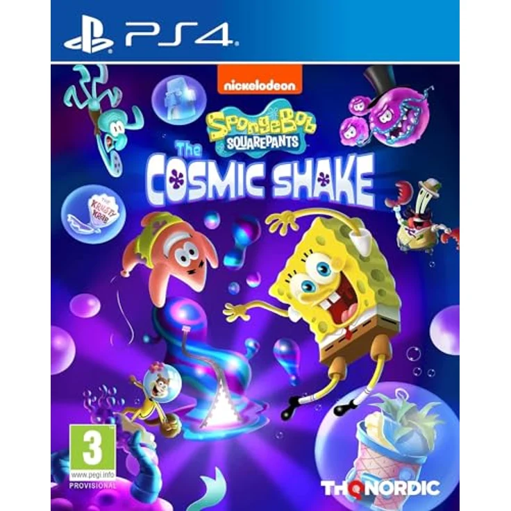 THQ Nordic Spongebob Squarepants The Cosmic Shake, PS4-Spiel mit neuen und klassischen Plattformfähigkeiten, in mehr als 30 lustigen Kostümen, reise durch 7 Fantasiewelten – Bild 1