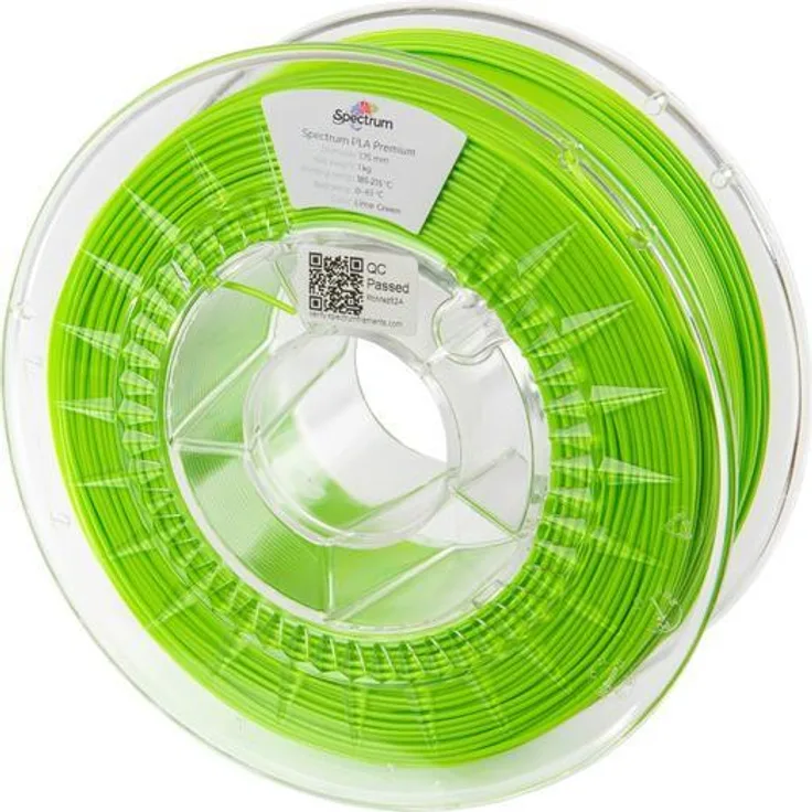 Spectrum Filament Premium PLA Lime Green, 1.0 kg 3D-Filament mit hervorragender Druckqualität und geringer Schrumpfung