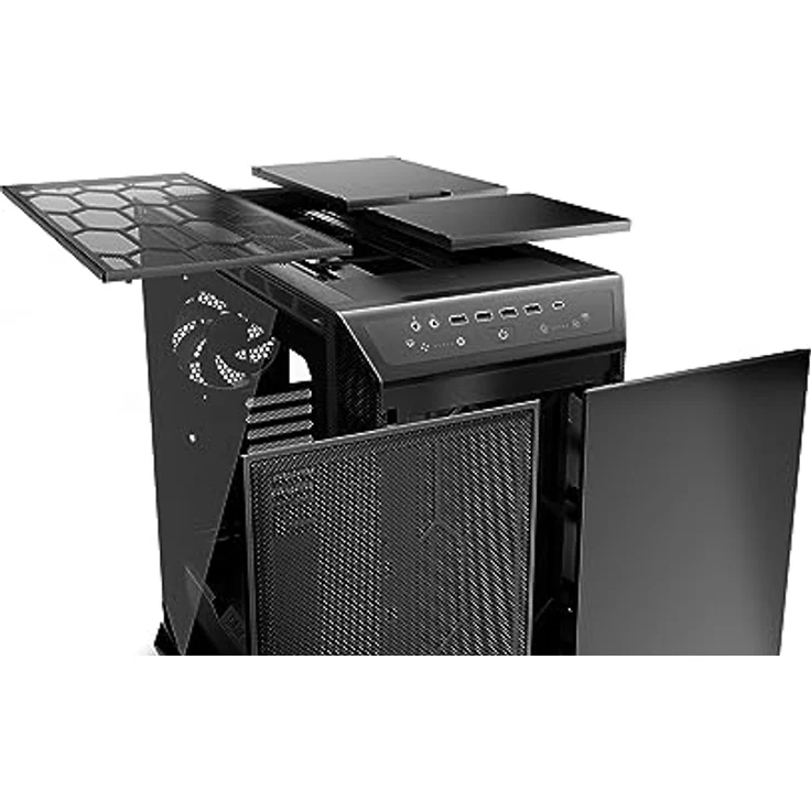 be quiet! Dark Base Pro 901 Black PC-Gehäuse maximaler Airflow 3X Silent Wings 4 PWM Lüfter leiser Betrieb I/O-Panel Mainboard-Tray für invertiertes Layout ARGB-Beleuchtung PSU-Abdeckung BGW50 – Bild 3