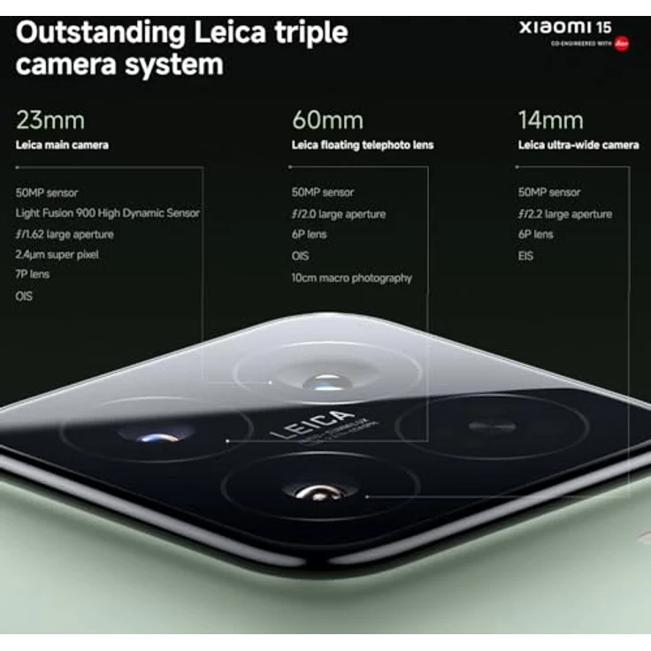 Xiaomi 15 5G Smartphone – 6,36" OLED 120HzSnapdragon 8 Elite 256 GB, Dual SIM, HDR10+, Dolby Vision, Black – Bild 5