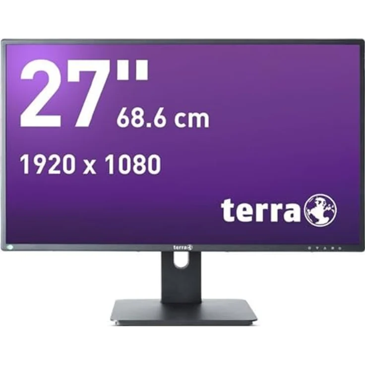 Terra LCD/LED 2756W PV V4, 27 Zoll Full HD IPS Monitor in schwarz, Höhenverstellbar, Pivot, USB-C 15W PD, DP, HDMI, Greenline Plus Super Narrow Bezel – Bild 1