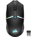 Corsair NIGHTSABRE RGB Wireless Gaming-Maus Für FPS, MOBA - 26.000 DPI - 11 Programmierbare Tasten - Bis zu 100 Stunden Akku - iCUE-Kompatibel - Schwarz