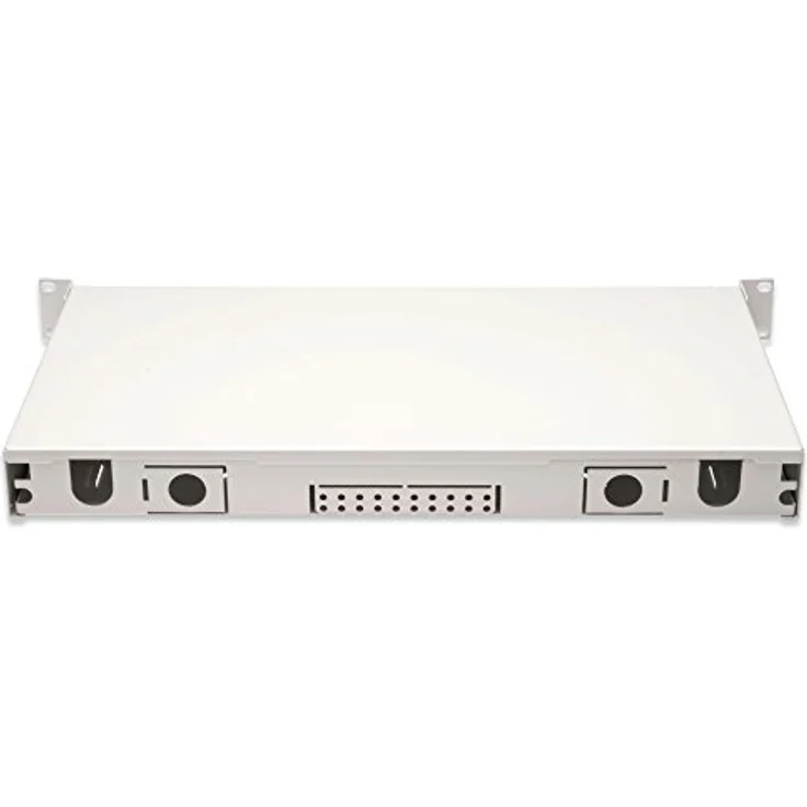 DIGITUS LWL Spleißbox 12 Kupplungen, SC - OM4 - 1HE - 19-Zoll, Multi-Mode Duplex, mit Spleiß-Kassette, grau, Rack-Einbau – Bild 3