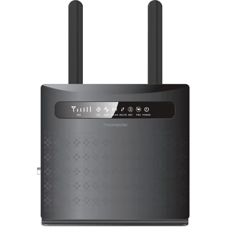 4G LTE Router, THOMSON TH4G 300, 300 Mbps, WLAN über SIM Karte, WiFi, bis zu 300 Mbit/s, 2 Antennen, 4X Ethernet, 2 SIM Karten Adapter, Internet Anbindung für Camping, Wochenendhaus, besondere Zwecke – Bild 1