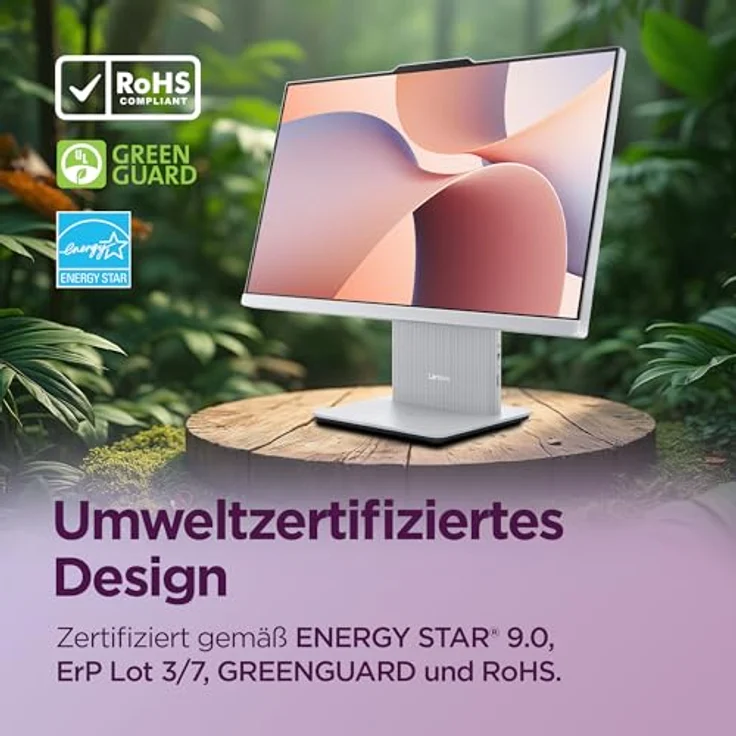 Lenovo IdeaCentre All-In-One PC, 23.8" Full HD, AMD Ryzen 7 250, 16GB RAM, 1TB SSD, AMD Radeon Grafik, Windows 11, Cloud grau, inkl. USB Maus-Tastatur, 3 Monate Premium Care – Bild 3