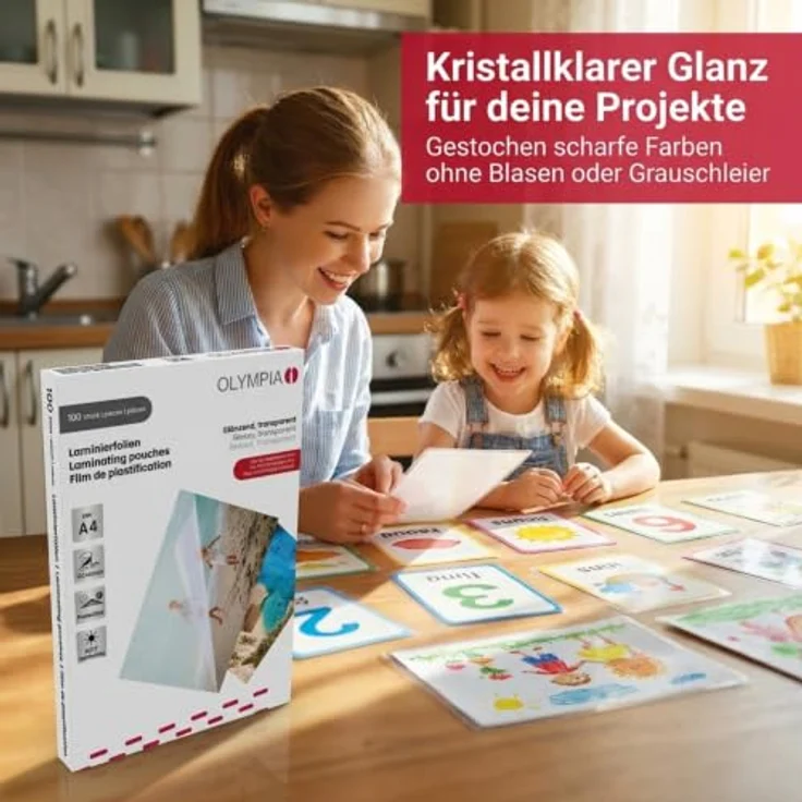Olympia Laminierband, A4 (210 x 297 mm), 100 Stück – Bild 4