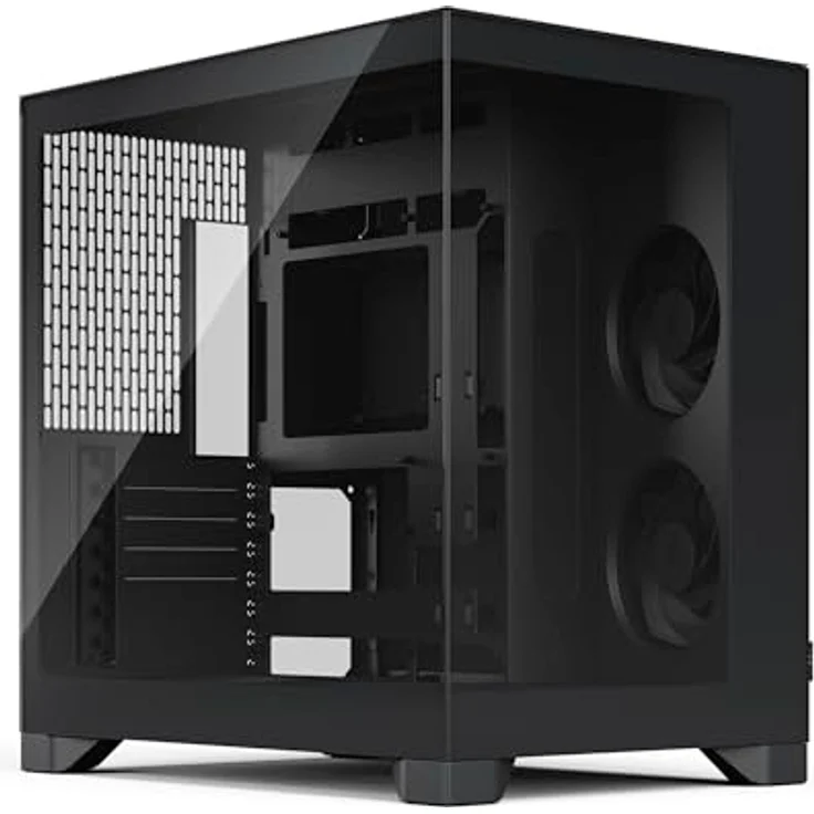 Fractal Design Pop 2 Vision Black, PC-Gaming-Gehäuse mit Panoramaglas, Dual-Kammer-Design, 4 Reverse-Lüfter, ATX/E-ATX/mATX/ITX – Bild 1