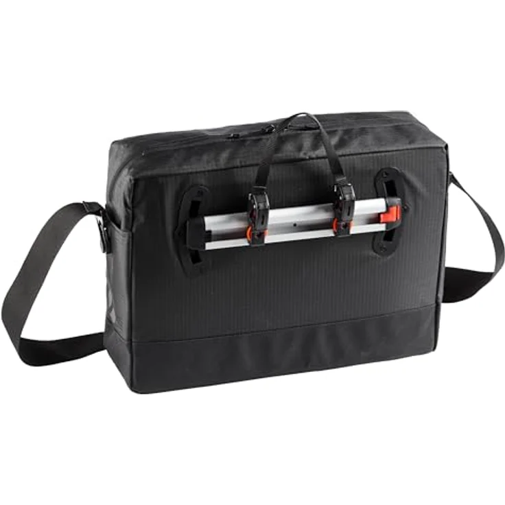 Vaude Cyclist Waxed L Messenger 42 cm, schwarze Laptop-Tasche aus 100% Polyester, 42 x 15 x 30 cm – Bild 2