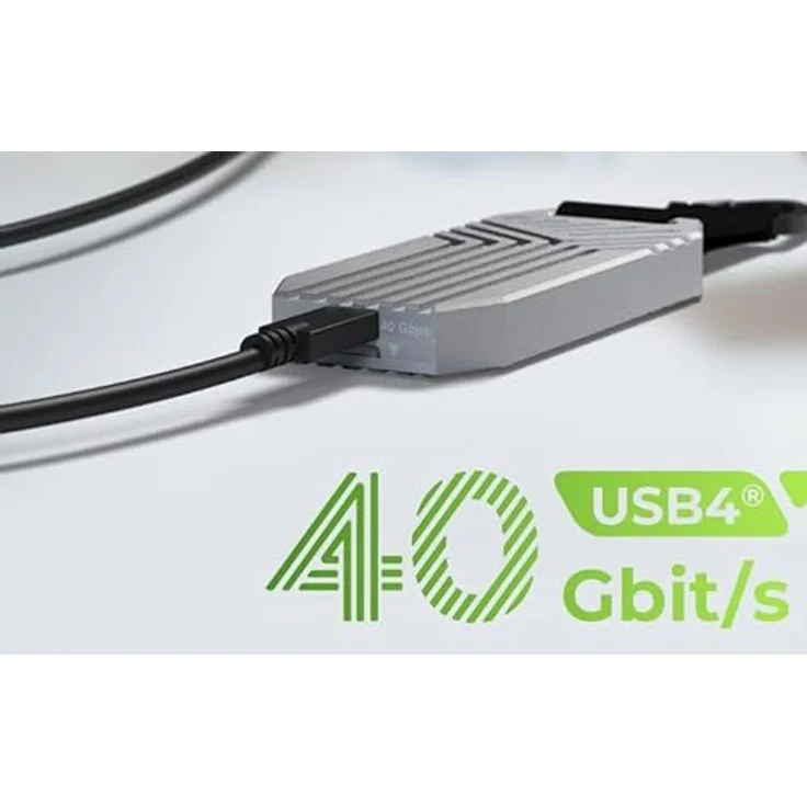 ICY BOX IB-1919M-C42, externes M.2 PCIe SSD Alu-Gehäuse, USB4 NVMe Typ-C, 40 Gbit/s, bis zu 8 TB Speicherplatz – Bild 2