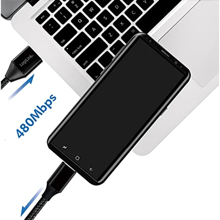 LogiLink - USB-Kabel - USB-C (M) bis USB (M) - USB 2.0 - 5 V - 3 A - 30 cm - Schwarz – Bild 6