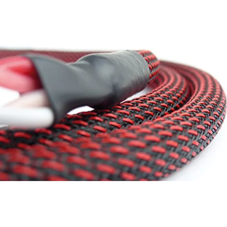 Dynavox Perfect Sound Lautsprecherkabel, Paar, Flexibles High-End Lautspecher-Kabel mit hochwertigen Bananensteckern, konfektioniert, Farbe schwarz/rot, Länge 3 m – Bild 3