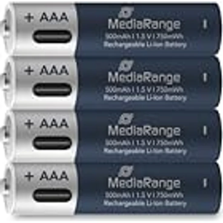 MediaRange USB-Akkus Li-Ion Micro AAA 500 mAh mit Ladekabel, 4 St. – Bild 4