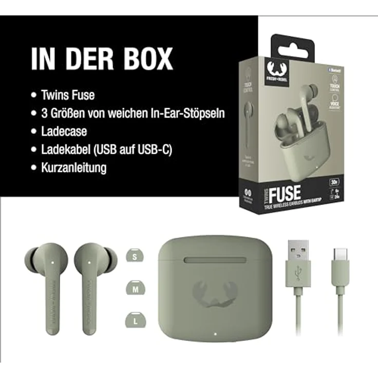Fresh'N Rebel Twins Fuse In-Ear Kopfhörer (30 h, Kabellos), Grün – Bild 6