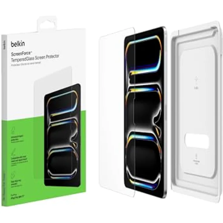 Belkin ScreenForce TemperedGlass Displayschutzfolie für iPad Pro, 11 Zoll, 9H Härtegrad, dünn, kratzfest, klar - Hartglasschutzfolie, kompatibel mit Apple Pencil