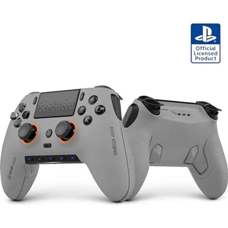 Scuf OMEGA PS5 Kabelloser Performance-Controller, TMR Anti-Drift, 11 anpassbare Eingaben, Hellgrau