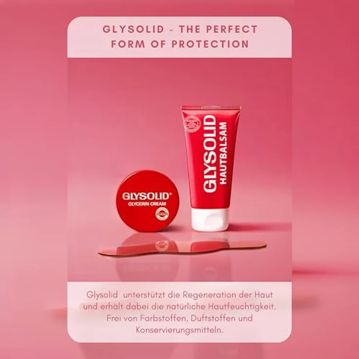Glysolid Hautbalsam (100ml) - konzentrierte Intensivpflege für raue, rissige & trockene Haut mit Glycerin, frei von Farbstoffen & Parfüm – Bild 3