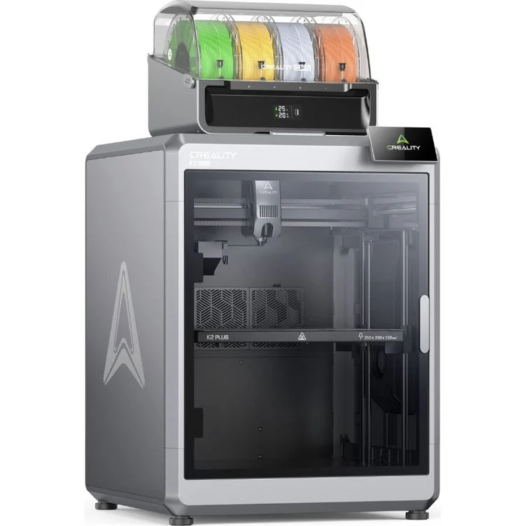 Creality 3D-Drucker Creality K2 Plus Combo, 350 x 350 x 350 mm Bauvolumen, FOC-geschlossene Regelkreismotoren, CFS (Color Filament System)