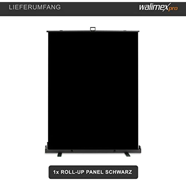 Walimex pro Roll-up Panel Hintergrund schw.155x200 - Preisvergleich – Bild 5