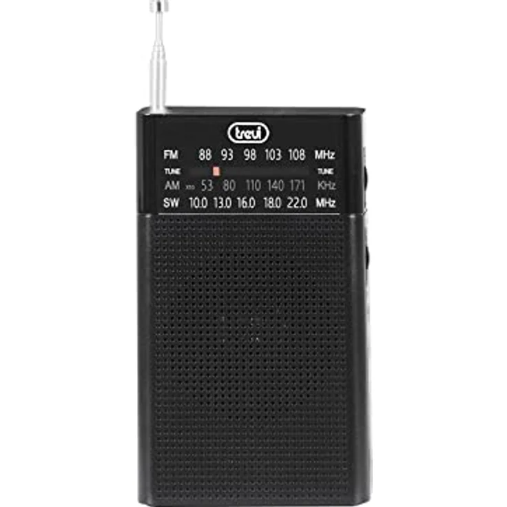 Trevi RA 7F15 Tragbar Analog Schwarz, Taschenradio mit AM, FM und SW Empfang – Bild 2