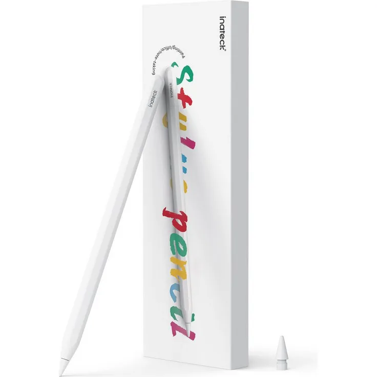 Inateck Eingabestift Stylus Pen für iPad 2018-2024, Handballenabweisung,5 Min Schnellladung, kompatibel mit iPad Pro, iPad Air, iPad Mini, Schwarz