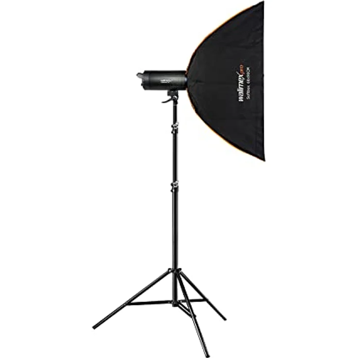 Walimex pro Campaigner 400 HS Set Single mit integriertem 2.4 GHz Empfänger, 400 Ws, LED-Einstelllicht, Aluminium-Finish – Bild 1