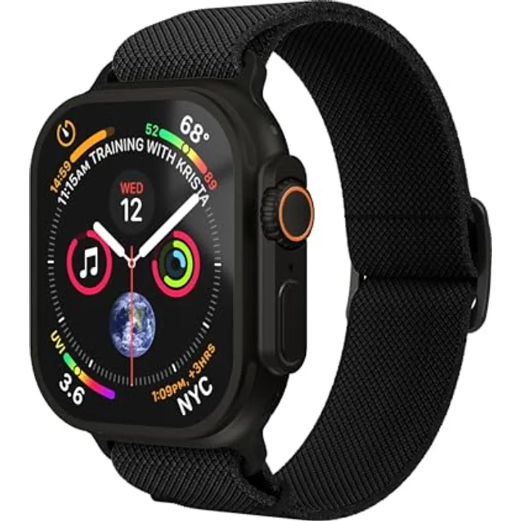 VONMÄHLEN Classic Nylon Loop, verstellbares und wasserbeständiges Nylonarmband für Apple Watch, schweißresistent, robust und komfortabel