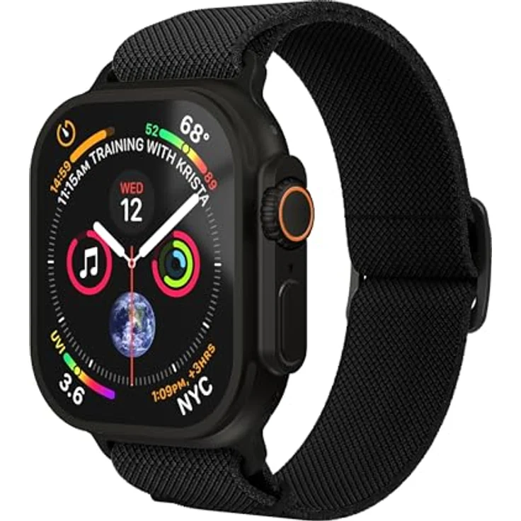 VONMÄHLEN Classic Nylon Loop, verstellbares und wasserbeständiges Nylonarmband für Apple Watch, schweißresistent, robust und komfortabel – Bild 1