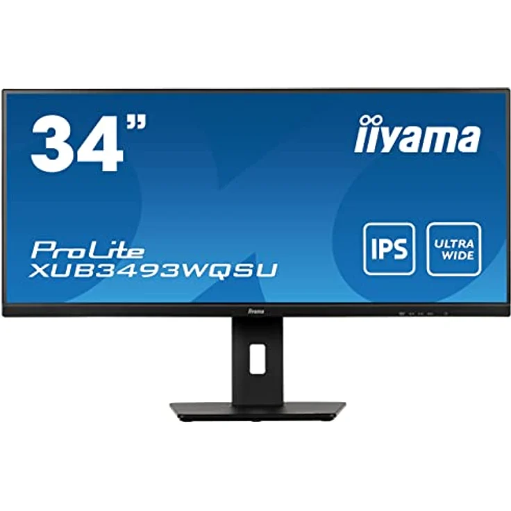 iiyama ProLite XUB3493WQSU-B5 86,7cm 34 Zoll ADS-IPS LED-Monitor UWQHD HDMI DP USB3.0 FreeSync PIP Ultra-Slim-Line Höhenverstellung schwarz – Bild 2