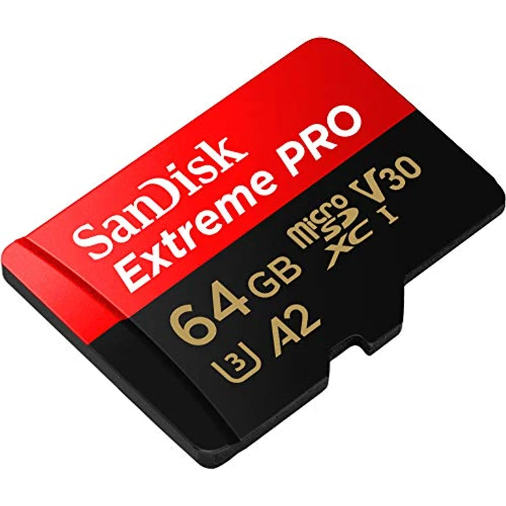 SanDisk 64 GB Extreme PRO microSDXC-Karte + SD-Adapter + RescuePRO Deluxe, bis zu 200 MB/s, mit A2 App Performance, UHS-I, Class 10, U3, V30 – Bild 2