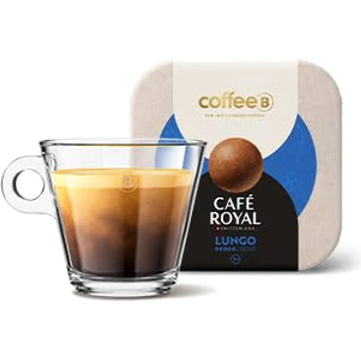 CoffeeB by Café Royal Lungo Kaffee Balls, 10x9 Stück, 100% kompostierbar, Rainforest Alliance, für CoffeeB-Kaffeemaschine – Bild 2