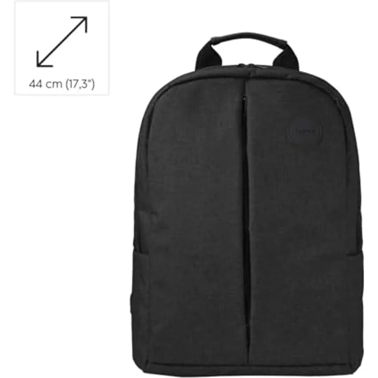 Hama Laptop-Rucksack "Genua", bis 17,3 Zoll, Schwarz – Bild 2