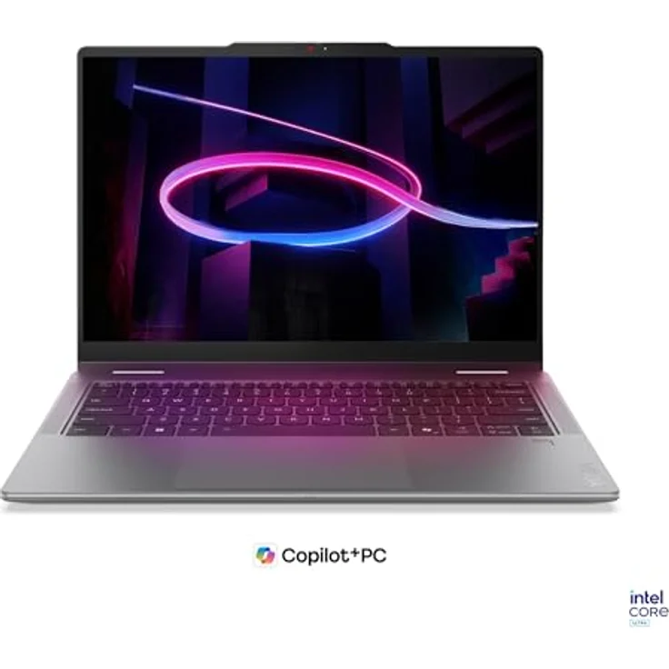 Lenovo Yoga 7 2-in-1 Aura Edition Laptop | 14" 2.8K WUXGA OLED Touch Display | Intel Core Ultra 7 355 | 32GB RAM | 1TB SSD | UMA Intel Grafik | Windows 11 | QWERTZ | Grau | 3 Monate Prem.Care – Bild 2